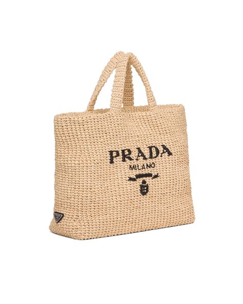 prada raffia tote bag replica|Prada beach bag raffia.